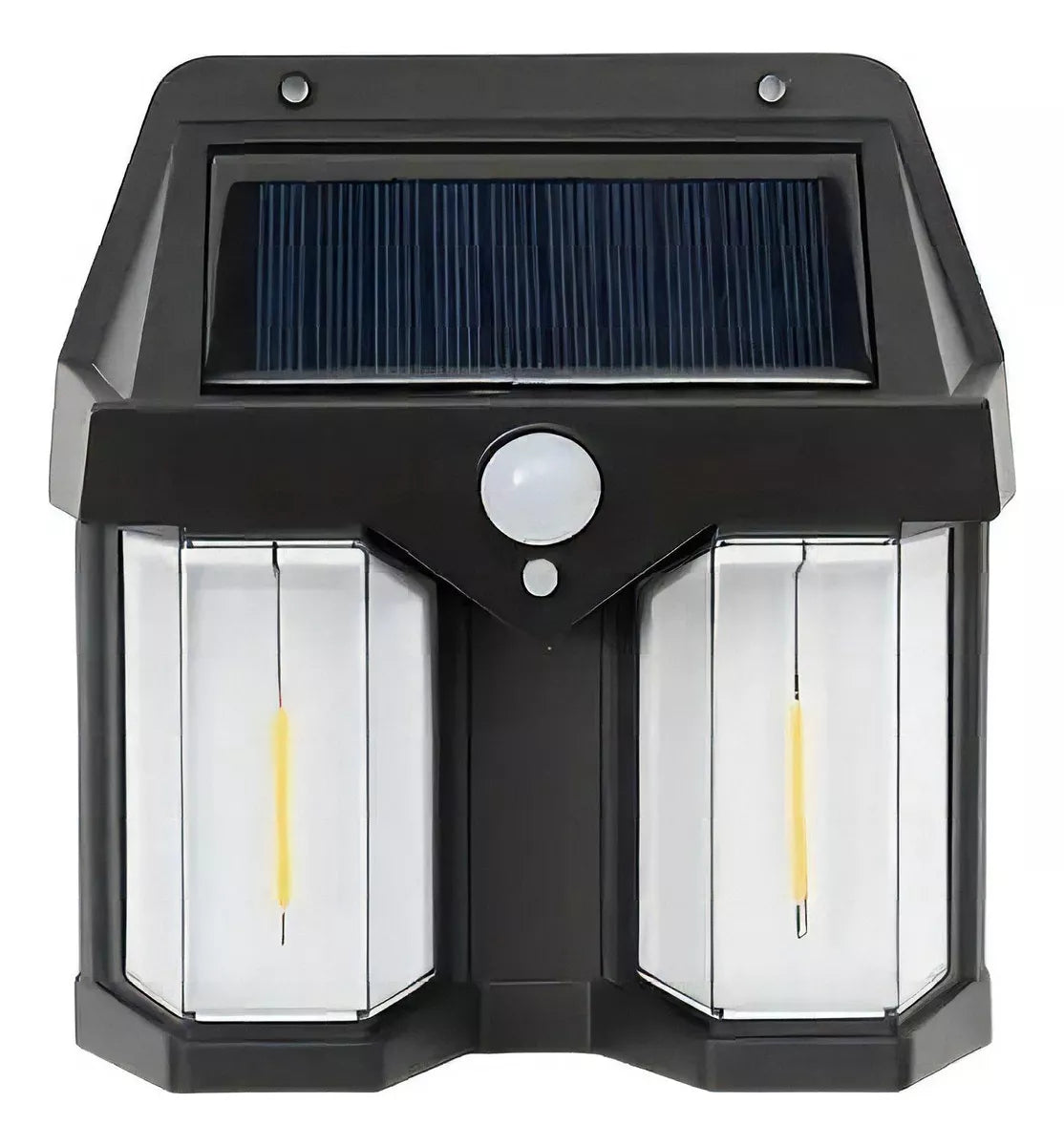 Lampara LED solar con farol doble