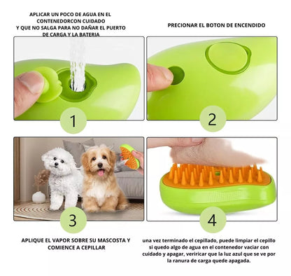 Cepillo de vapor para mascotas