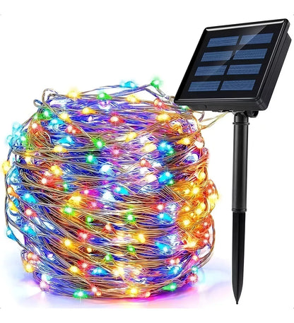 Luces Navideñas con carga solar