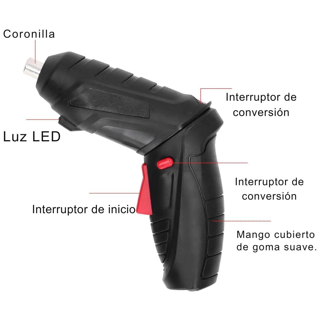 Destornillador Eléctrico Inalámbrico Recargable