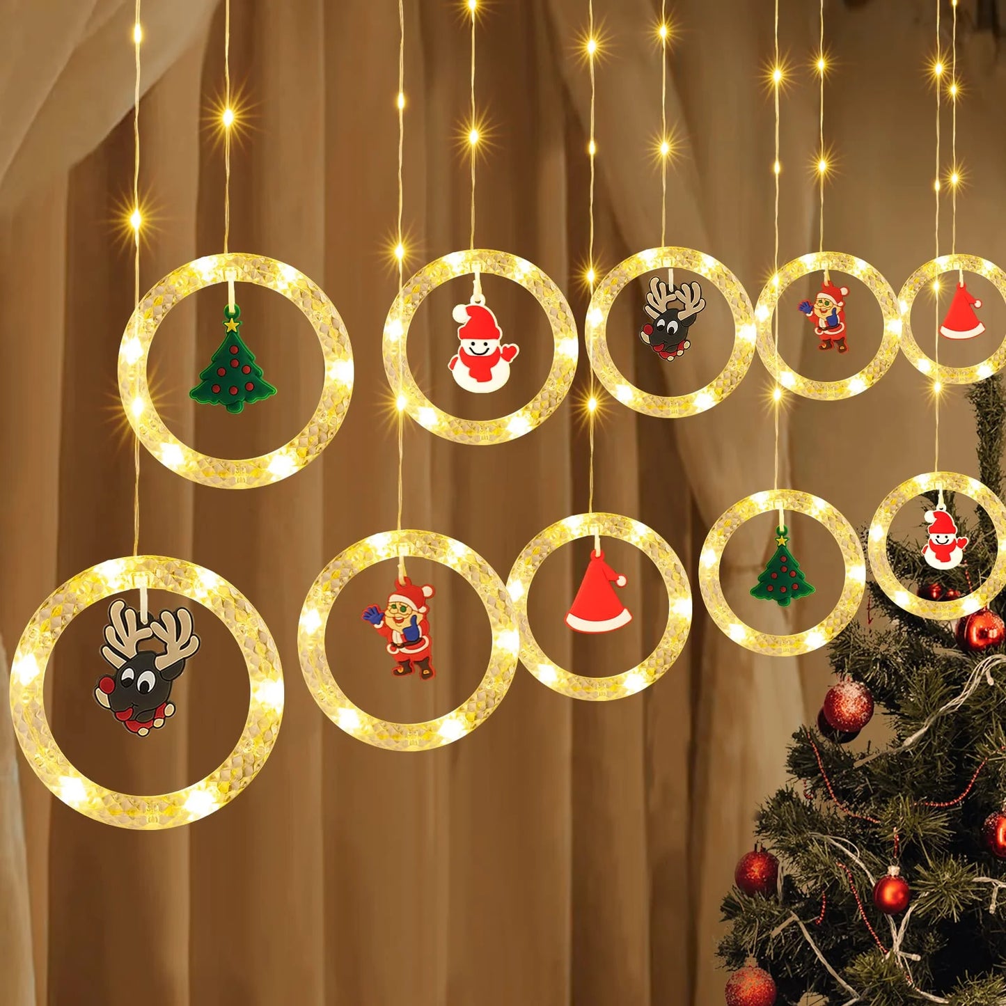 Luces LED Cortina Navideñas